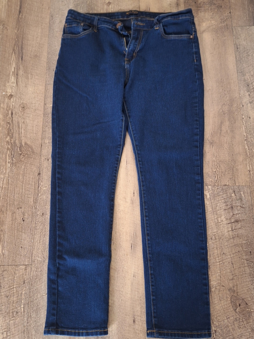 Miss Fanny Women's Slim Fit Blue Dark Wash Denim Skinny  Jeans 44 (US 12-14)